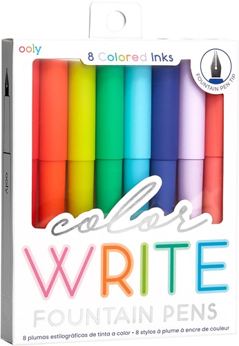 Ooly plumas estilográficas Color Write - set de 8 plumas coloridas para escribir con creatividad-2