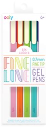 Ooly bolígrafos gel - rotuladores de gel de color de línea fina set 6 piezas