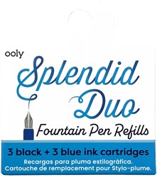 Ooly recambios tinta pluma estilográfica Splendid Duo negro y azul set
