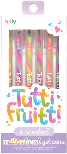 Ooly bolígrafos de gel Tutti Frutti - set de 6 bolígrafos perfumados de colores
