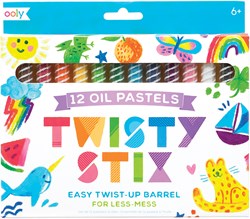 Ooly - Pasteles al óleo Twisty Stix set de 12 colores para niños