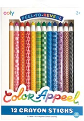 Ooly crayones de colores Color Appeel - set de 12 ceras pelables