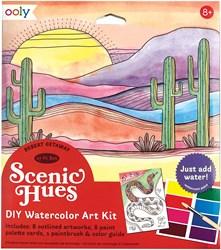 Ooly - Tonos escénicos D.I.Y. Kit de arte en acuarela - Escapada al desierto (juego de 17 piezas)