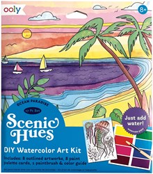 Ooly - Tonos escénicos D.I.Y. Kit de arte en acuarela - Ocean Paradise (juego de 17 piezas)
