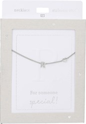 Depesche collar Heart of Gold plateado con letra R
