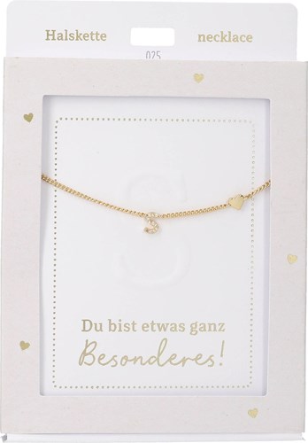 Depesche collar dorado letra S corazón 47cm regalo joya