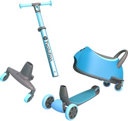 Yvolution patinete infantil Y Glider Luna 5-en-1 azul con almacenamiento