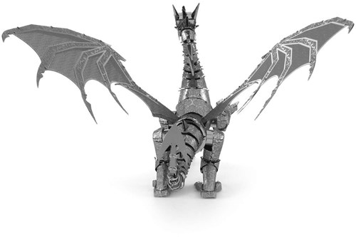 Metal Earth juguete de construcción ICONX Silver Dragon maqueta-3
