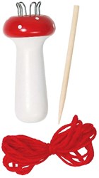 Goki set hongo de madera para tejer - juguete creativo para niños