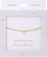 Depesche pulsera cruz dorada - joya de amistad para niñas