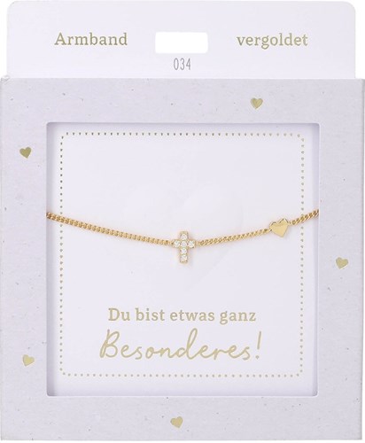 Depesche pulsera cruz dorada - joya de amistad para niñas