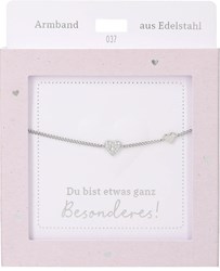 Depesche pulsera corazón plateado - joya moderna regalo amistad
