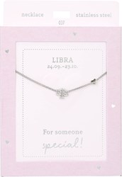 Depesche collar signo zodiacal Libra plateado Heart of Gold