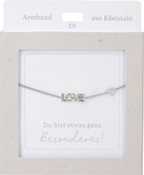 Depesche pulsera plata LOVE regalo de amistad para niñas