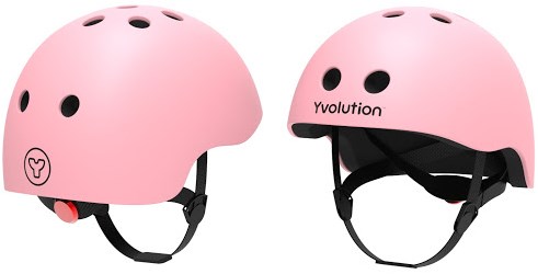 Yvolution casco infantil rosa - casco bicicleta ajustable para niños-3