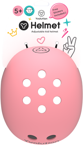 Yvolution casco infantil rosa - casco bicicleta ajustable para niños-2