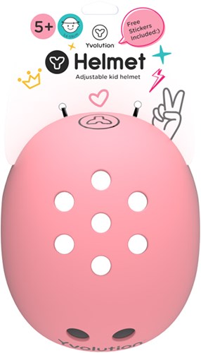 Yvolution casco infantil rosa - casco bicicleta ajustable para niños