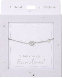 Depesche pulsera plateada con huella - joya de amistad regalo
