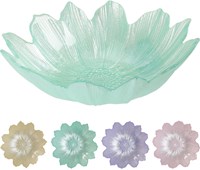 Home & Styling ensaladera de vidrio 16cm diseño multicolor