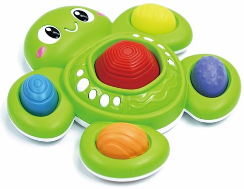 Play tortuga sensorial con luz y sonido - juguete educativo para bebés-3