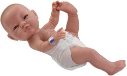 Paola Reina Muñeca Bebitos niña blanca (45cm/pañal)
