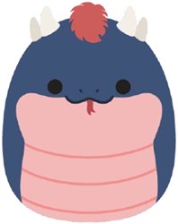Squishmallows peluche abrazable - animal fantástico basilisco 30cm azul