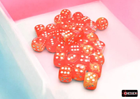 Chessex set de dados Dahlia/white 12mm - 36 piezas - accesorio de juego-2