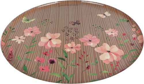 OttoSimon bandeja metal decoración floral 34x34cm cuadrada-2