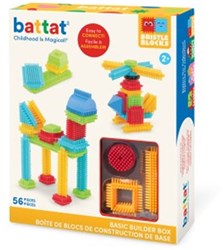 Bristle Blocks bloques de construcción 56 piezas en caja - juguete creativo colorido