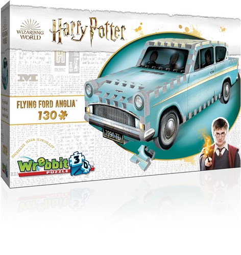 Wrebbit Wrebbit Rompecabezas 3D - Harry Potter volando Ford Anglia (130)