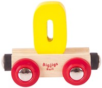 BigJigs vagón numérico de madera 0 - tren de juguete - magnético