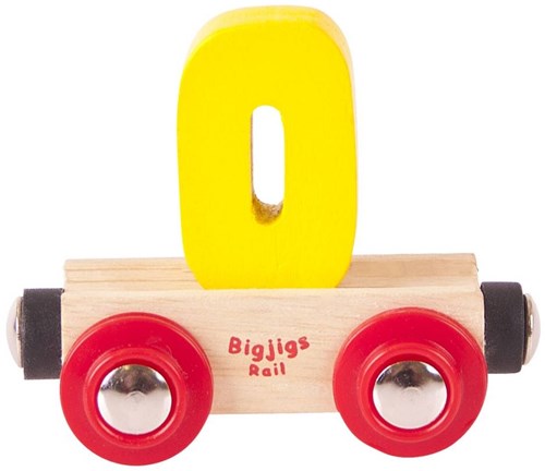BigJigs vagón numérico de madera 0 - tren de juguete - magnético