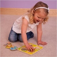 BigJigs puzzle de madera Safari - juguete educativo 4 piezas-2