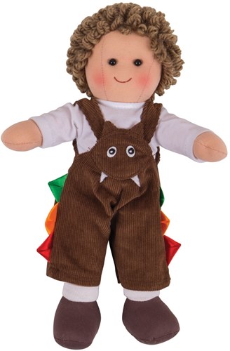 BigJigs muñeca de peluche Jack - muñeca suave 28 cm para niños-2