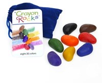 Crayon Rocks ceras de colores bolsa terciopelo azul - 8 colores creativos-2