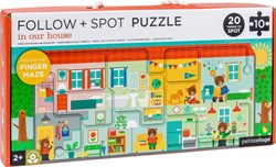 Petit Collage puzzle casa - juguete de cartón colorido para niños