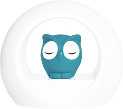 Zazu luz nocturna Lou búho azul - Lámpara LED infantil con sensor de sonido