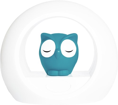 Zazu luz nocturna Lou búho azul - Lámpara LED infantil con sensor de sonido