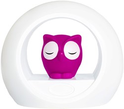 Zazu luz nocturna Lou búho rosa - Lámpara LED infantil con sensor de sonido
