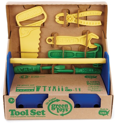 Green Toys caja de herramientas juguete azul ecológico-3
