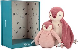 Kaloo peluche pingüino rosa - Complices set dúo regalo suave