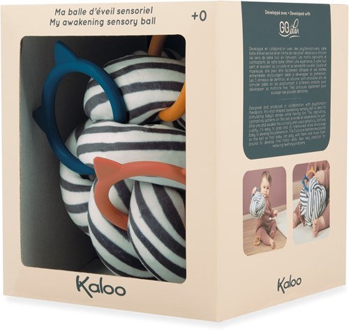 Kaloo pelota sensorial - pelota de tela para bebé con aros de silicona - multicolor