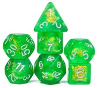 Foam Brain Games set de dados Radioactive Ore para juegos de rol