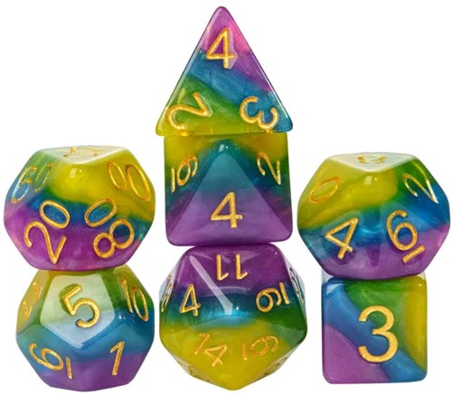 Foam Brain Games dados Rock Candy RPG set multicolor juego educativo