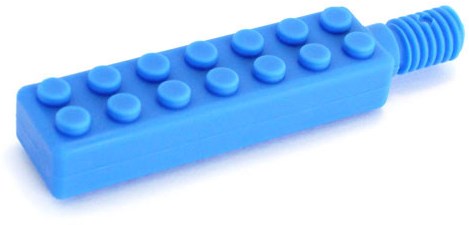 Ark Therapeutics juguete sensorial Brick Tip Z-Vibe azul muy firme