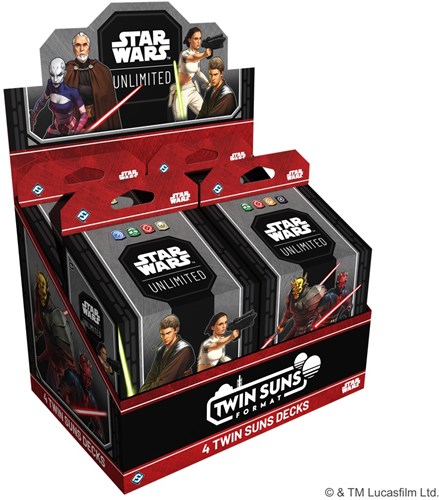 Asmodee Star Wars Unlimited juego de cartas Twin Suns Deck Display bundle-2