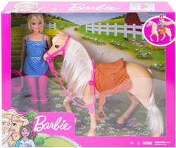 BEX Barbie muñeca con caballo - Set de juego con accesorios y conjunto de equitación