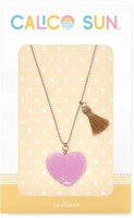 Calico Sun collar corazón - collar infantil colorido ajustable