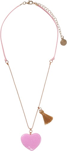 Calico Sun collar corazón - collar infantil colorido ajustable-2