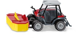 Siku tractor de juguete Aebi TerraTrac TT211 1:32 con cortacésped frontal